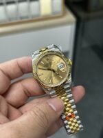 VS Factory Rolex Datejust 36mm Two-Tone Yellow Gold Sunburst Champagne Dial Jubilee Bracelet (126233) 1:1 Super Clone – DD3235 Movement - Image 3