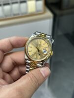 VS Factory Rolex Datejust 36mm Two-Tone Yellow Gold Sunburst Champagne Dial Jubilee Bracelet (126233) 1:1 Super Clone – DD3235 Movement - Image 4