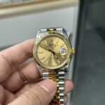 VS Factory Rolex Datejust 36mm Two-Tone Yellow Gold Sunburst Champagne Dial Jubilee Bracelet (126233) 1:1 Super Clone – DD3235 Movement