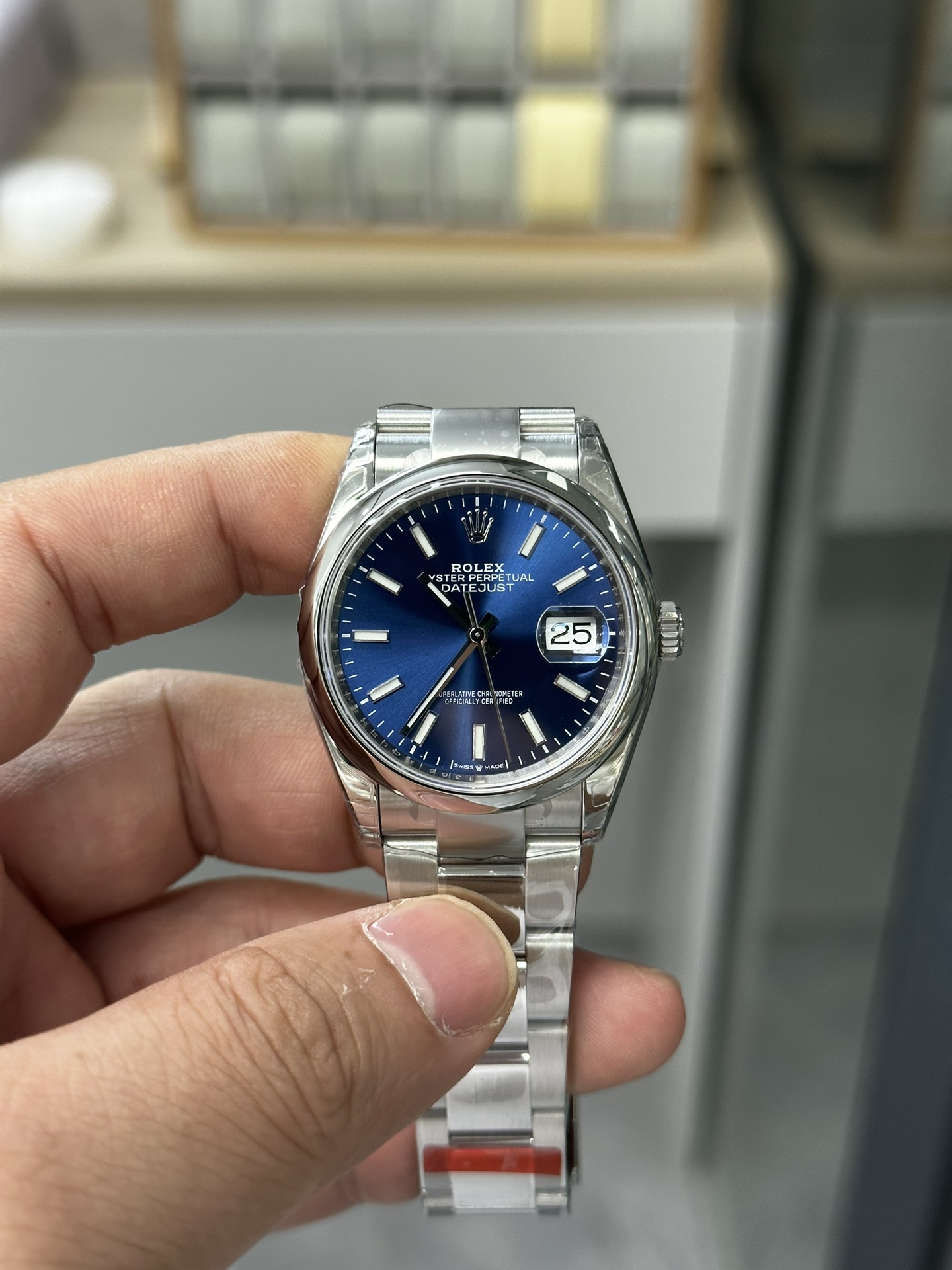 vsf-11496-706238d49e-a1697463510351_2071-1 VS Factory Rolex Datejust 36mm Sunburst Blue Dial Smooth Bezel Oyster Bracelet (126200) 1:1 Super Clone – DD3235 Movement - Image 1