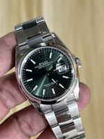 VS Factory Rolex Datejust 36mm Sunburst Green Dial Smooth Bezel Oyster Bracelet (126200) 1:1 Super Clone – DD3235 Movement - Image 4