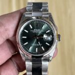 VS Factory Rolex Datejust 36mm Sunburst Green Dial Smooth Bezel Oyster Bracelet (126200) 1:1 Super Clone – DD3235 Movement