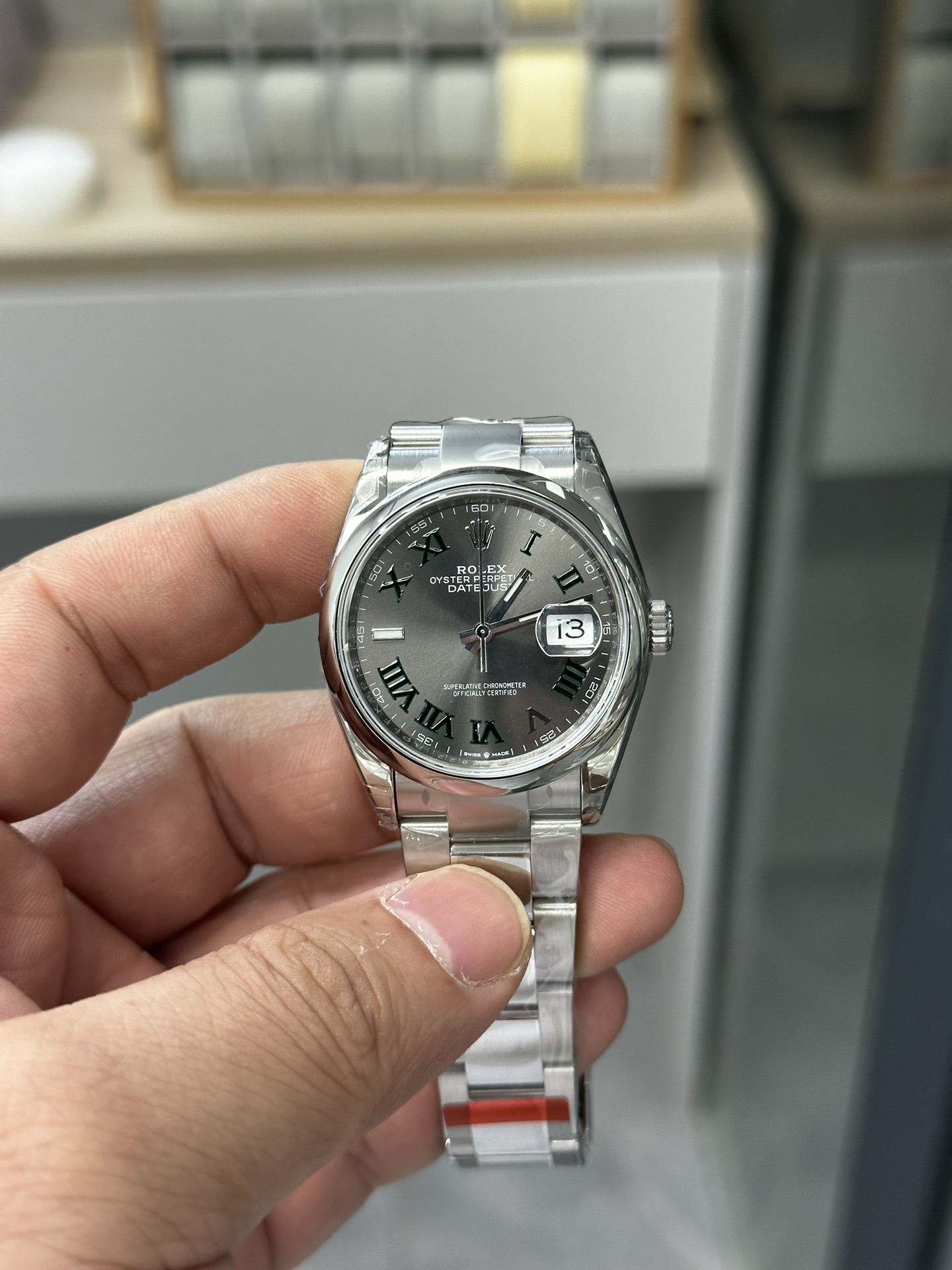 vsf-11552-43199b32f3-a1697463525339_8074-1 VS Factory Rolex Datejust 36mm “Wimbledon” Dial Smooth Bezel Oyster Bracelet (126200) 1:1 Super Clone – DD3235 Movement - Image 1