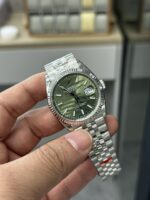 VS Factory Rolex Datejust 36mm Olive Green Palm Motif Dial Jubilee Bracelet (126234) 1:1 Super Clone – DD3235 Movement - Image 3