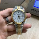 VS Factory Rolex Datejust 41mm Two-Tone Yellow Gold White Dial Smooth Bezel Jubilee Bracelet (126303) 1:1 Super Clone – DD3235 Movement