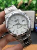 VS Factory Rolex Datejust 41mm Pure White Dial Fluted Bezel Oyster Bracelet (126334) 1:1 Super Clone – DD3235 Movement - Image 3