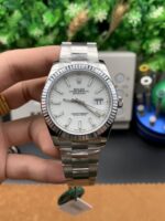 VS Factory Rolex Datejust 41mm Pure White Dial Fluted Bezel Oyster Bracelet (126334) 1:1 Super Clone – DD3235 Movement - Image 2