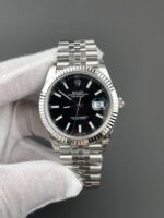 VS Factory Rolex Datejust 41mm Deep Black Dial Fluted Bezel Jubilee Bracelet (126334) 1:1 Super Clone – DD3235 Movement