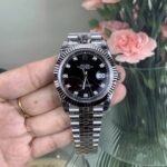 VS Factory (V2) Rolex Datejust 41mm Deep Black Diamond Dial Fluted Bezel Jubilee Bracelet (126334) 1:1 Super Clone – DD3235 Movement