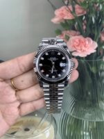 VS Factory (V2) Rolex Datejust 41mm Deep Black Diamond Dial Fluted Bezel Jubilee Bracelet (126334) 1:1 Super Clone – DD3235 Movement