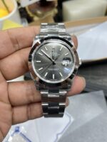 VS Factory Rolex Datejust 41mm Sunburst Slate Dial Smooth Bezel Oyster Bracelet (126300) 1:1 Super Clone – DD3235 Movement