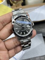 VS Factory Rolex Datejust 41mm Sunburst Slate Dial Smooth Bezel Oyster Bracelet (126300) 1:1 Super Clone – DD3235 Movement - Image 3