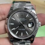 VS Factory Rolex Datejust 41mm Sunburst Slate Dial Fluted Bezel Oyster Bracelet (126334) 1:1 Super Clone – DD3235 Movement