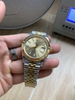 VS Factory Rolex Datejust 41mm Two-Tone Yellow Gold Champagne Dial Smooth Bezel Jubilee Bracelet (126303) 1:1 Super Clone – DD3235 Movement - Image 3