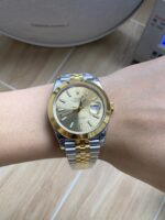 VS Factory Rolex Datejust 41mm Two-Tone Yellow Gold Champagne Dial Smooth Bezel Jubilee Bracelet (126303) 1:1 Super Clone – DD3235 Movement - Image 4