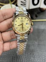 VS Factory Rolex Datejust 41mm Champagne Diamond Dial Fluted Bezel Jubilee Bracelet (126333) 1:1 Super Clone – DD3235 Movement - Image 3