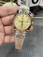 VS Factory Rolex Datejust 41mm Champagne Diamond Dial Fluted Bezel Jubilee Bracelet (126333) 1:1 Super Clone – DD3235 Movement - Image 7