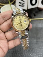 VS Factory Rolex Datejust 41mm Champagne Diamond Dial Fluted Bezel Jubilee Bracelet (126333) 1:1 Super Clone – DD3235 Movement - Image 4