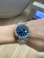 VS Factory Rolex Datejust 41mm Blue Fluted Motif Dial Fluted Bezel Jubilee Bracelet (126334) 1:1 Super Clone – DD3235 Movement - Image 4