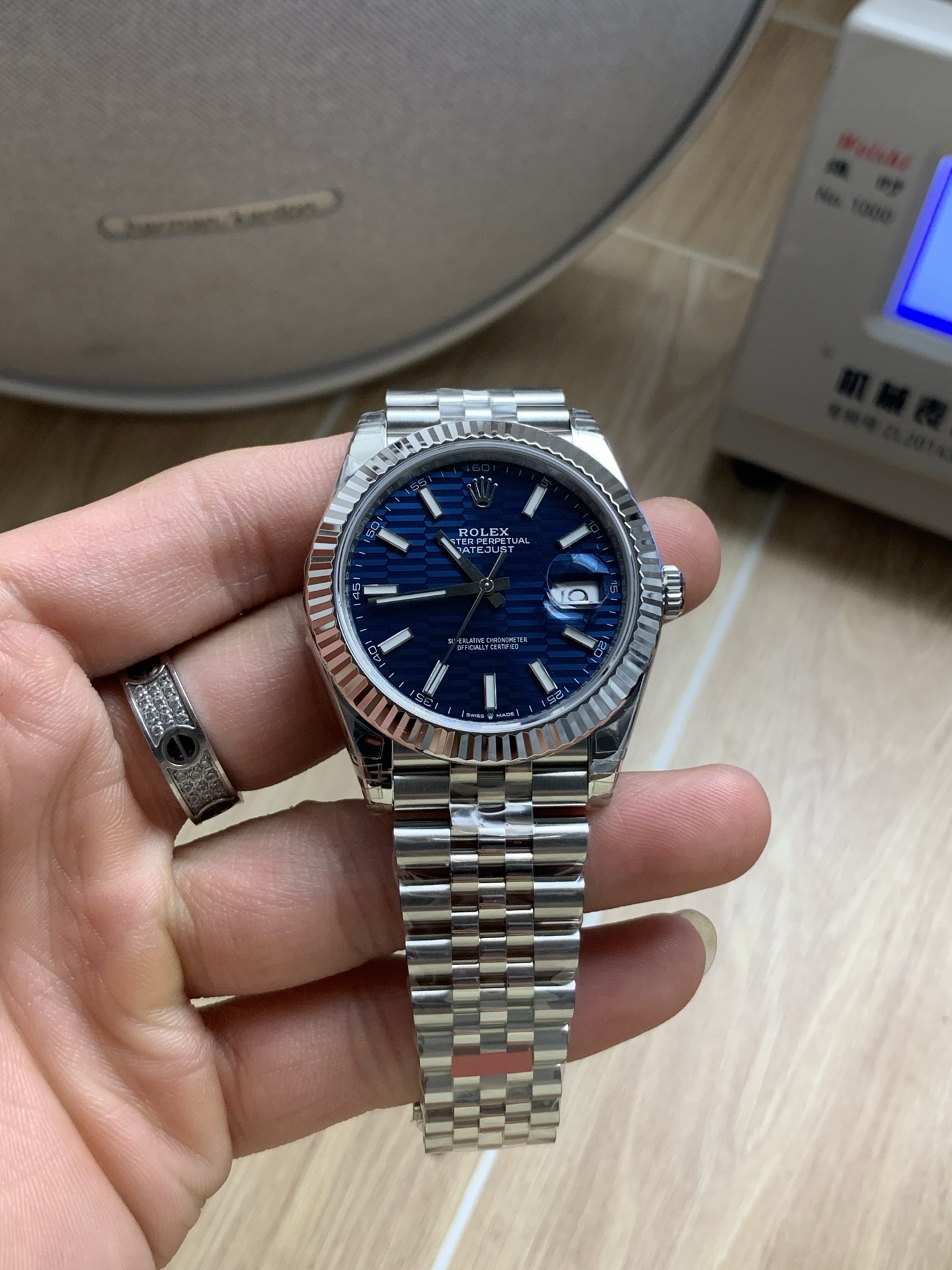 vsf-11966-fa31d5e6c2-i1750767591022_9464_0_0-1 VS Factory Rolex Datejust 41mm Blue Fluted Motif Dial Fluted Bezel Jubilee Bracelet (126334) 1:1 Super Clone – DD3235 Movement - Image 1