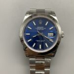 VS Factory Rolex Datejust 41mm Blue Sunburst Dial Smooth Bezel Oyster Bracelet (126300) 1:1 Super Clone – DD3235 Movement
