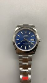 VS Factory Rolex Datejust 41mm Blue Sunburst Dial Smooth Bezel Oyster Bracelet (126300) 1:1 Super Clone – DD3235 Movement