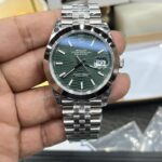 VS Factory Rolex Datejust 41mm Green Fluted Motif Dial Smooth Bezel Jubilee Bracelet (126300) 1:1 Super Clone – DD3235 Movement