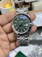 VS Factory Rolex Datejust 41mm Green Fluted Motif Dial Smooth Bezel Jubilee Bracelet (126300) 1:1 Super Clone – DD3235 Movement - Image 4