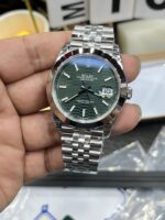 VS Factory Rolex Datejust 41mm Green Fluted Motif Dial Smooth Bezel Jubilee Bracelet (126300) 1:1 Super Clone – DD3235 Movement - Image 3