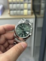 VS Factory Rolex Datejust 41mm Mint Green Sunburst Dial Smooth Bezel Oyster Bracelet (126300) 1:1 Super Clone – DD3235 Movement - Image 4