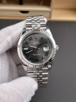 VS Factory Rolex Datejust 41mm Slate “Wimbledon” Dial Fluted Bezel Jubilee Bracelet (126334) 1:1 Super Clone – DD3235 Movement