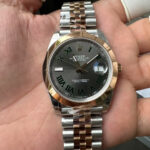 VS Factory Rolex Datejust 41mm Two-Tone Rose Gold Slate “Wimbledon” Dial Smooth Bezel Jubilee Bracelet (126301) 1:1 Super Clone – DD3235 Movement