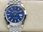 VS Factory Rolex Datejust 41mm Blue Sunburst Dial Smooth Bezel Jubilee Bracelet (126300) 1:1 Super Clone – DD3235 Movement