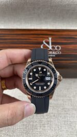 VS Factory Rolex Yacht-Master 40mm Rose Gold Matte Black Dial Ceramic Bezel Oysterflex Strap (126655) 1:1 Super Clone – DD3235 Movement - Image 3
