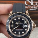 VS Factory Rolex Yacht-Master 40mm Rose Gold Matte Black Dial Ceramic Bezel Oysterflex Strap (126655) 1:1 Super Clone – DD3235 Movement