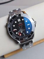 VS Factory Omega Seamaster Diver 300M 42mm Black Wave Dial Black Ceramic Bezel Stainless Steel Bracelet (210.30.42.20.01.001) 1:1 Super Clone – DD8800 Movement - Image 4