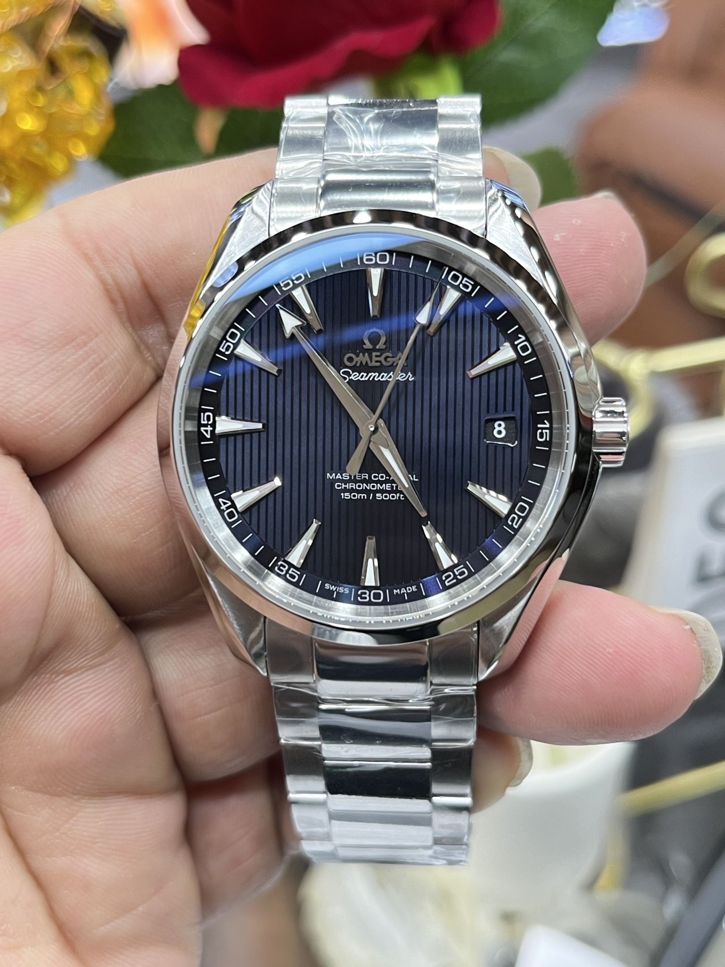 vsf-13240-097313be88-i1705070882_6882_4-1 VS Factory Omega Seamaster Aqua Terra 150M 41.5mm Blue Vertical Teak Dial (231.10.42.21.03.003) 1:1 Super Clone – DD8500 Movement - Image 1