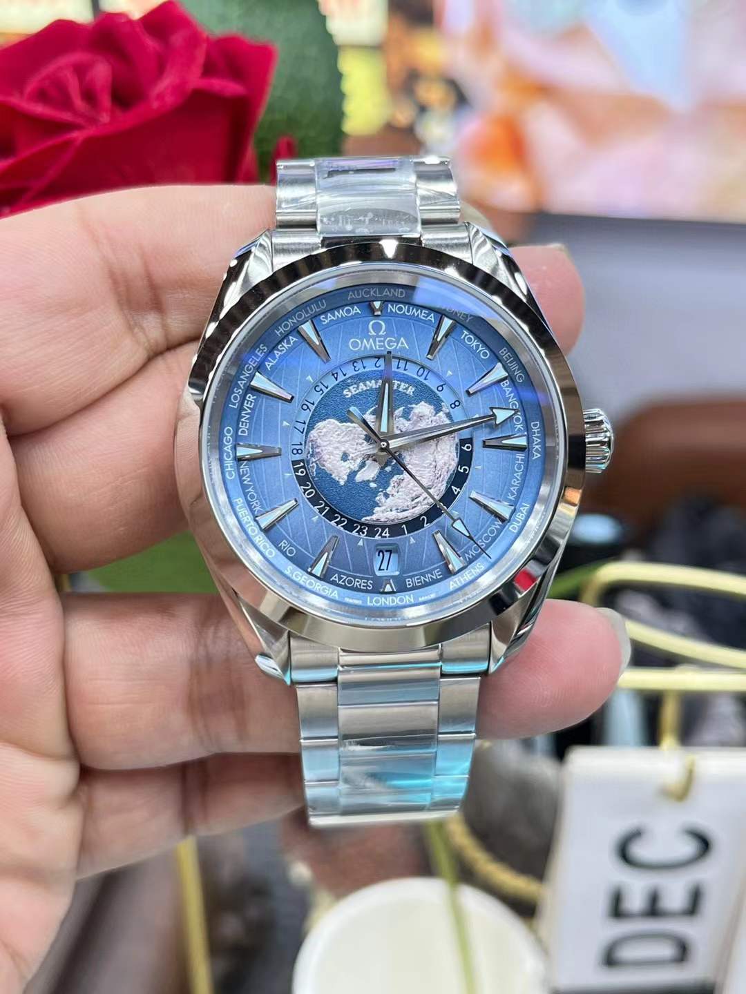 vsf-13286-9fe6ea35da-2026-04-25_121411_689 VS Factory Omega Seamaster Aqua Terra 150M Worldtimer 43mm “Summer Blue” 75th Anniversary (220.10.43.22.03.002) 1:1 Super Clone -DD8938 Movement - Image 1