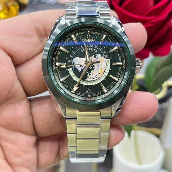 VS Factory Omega Seamaster Aqua Terra 150M Worldtimer 43mm Green Dial Ceramic Bezel (220.10.43.22.10.001) 1:1 Super Clone – DD8938 Movement