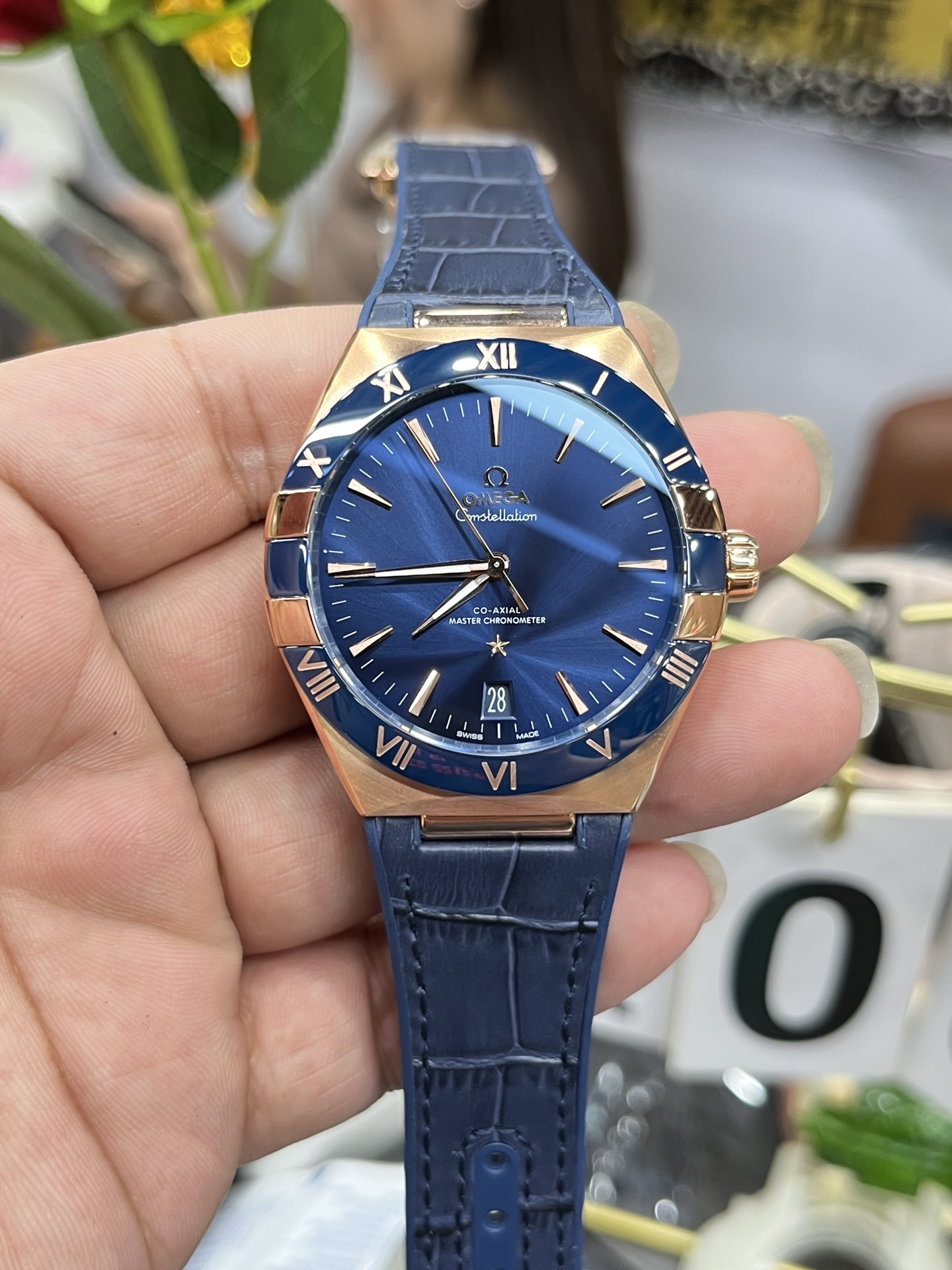 vsf-13388-1e1d5ac06d-i1712668789_9895_0-1 VS Factory Omega Constellation 41mm 18K Sedna Gold Blue Ceramic Bezel (131.63.41.21.03.001) 1:1 Super Clone – DD8900 Movement - Image 1