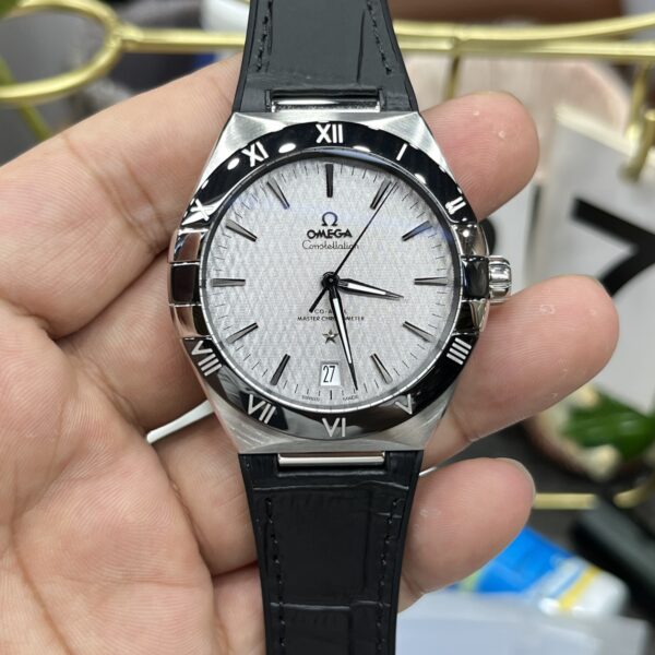 VS Factory Omega Constellation 41mm Steel Black Ceramic Bezel Silver Silk Dial (131.33.41.21.06.001) 1:1 Super Clone – DD8900 Movement