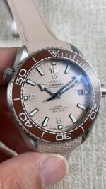 VS Factory Omega Seamaster Planet Ocean 600M 43.5mm Beige Dial Brown Bezel (215.32.44.21.09.001) 1:1 Super Clone – DD8900 Movement - Image 4