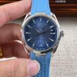 VS Factory Omega Seamaster Aqua Terra 150M 41mm Blue Dial Light Blue Rubber Strap (220.12.41.21.03.002) 1:1 Super Clone – DD8900 Movement