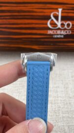 VS Factory Omega Seamaster Aqua Terra 150M 41mm Blue Dial Light Blue Rubber Strap (220.12.41.21.03.002) 1:1 Super Clone – DD8900 Movement - Image 6