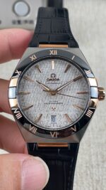 VS Factory Omega Constellation 41mm Two-Tone Sedna Gold Black Ceramic Bezel Silk Dial (131.23.41.21.06.002) 1:1 Super Clone – DD8900 Movement - Image 3