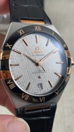 VS Factory Omega Constellation 41mm Two-Tone Sedna Gold Black Ceramic Bezel Silk Dial (131.23.41.21.06.002) 1:1 Super Clone – DD8900 Movement - Image 4
