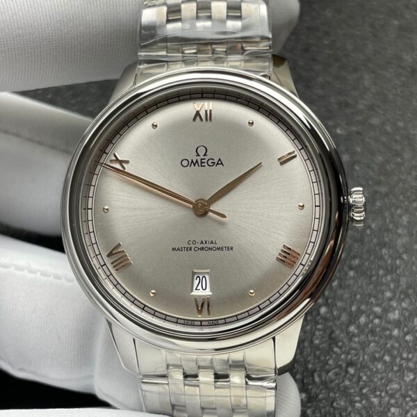 VS Factory Omega De Ville Prestige 40mm Silvery Dial Sedna Gold Accents (434.10.40.20.02.002) 1:1 Super Clone – DD8800 Movement