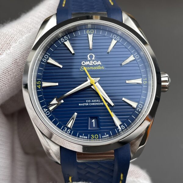 VS Factory Omega Seamaster Aqua Terra 150M 41mm Blue Dial Yellow Accents (220.12.41.21.03.001) 1:1 Super Clone – DD8900 Movement
