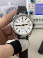 VS Factory Omega Seamaster Aqua Terra 150M 41mm White Dial Orange Rubber Strap (220.12.41.21.02.002) 1:1 Super Clone – DD8900 Movement - Image 2