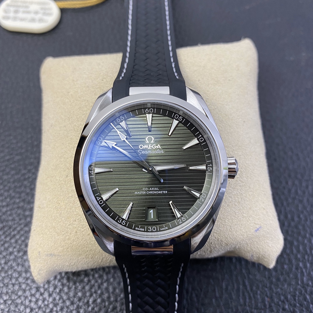 vsf-13710-4d678d163e-i1586641069_8889_0-1 VS Factory Omega Seamaster Aqua Terra 150M 41mm Green Dial Rubber Strap (220.12.41.21.10.001) 1:1 Super Clone – DD8900 Movement - Image 1